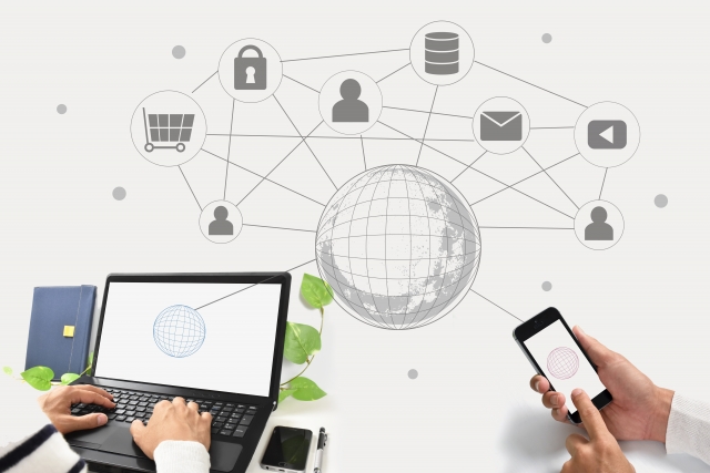 ネットワークのイメージ パソコンとスマホ