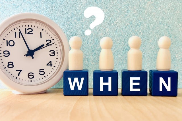 WHENの文字列と時計