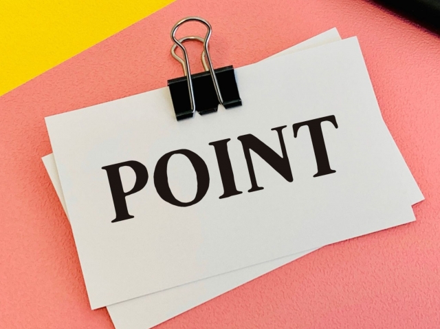 POINTと書かれた紙