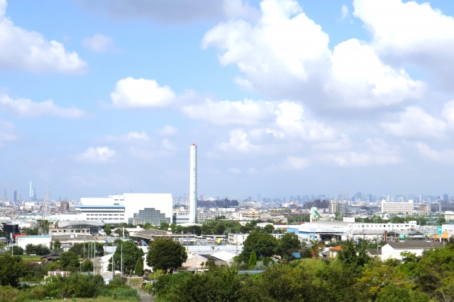 八尾市の街並み