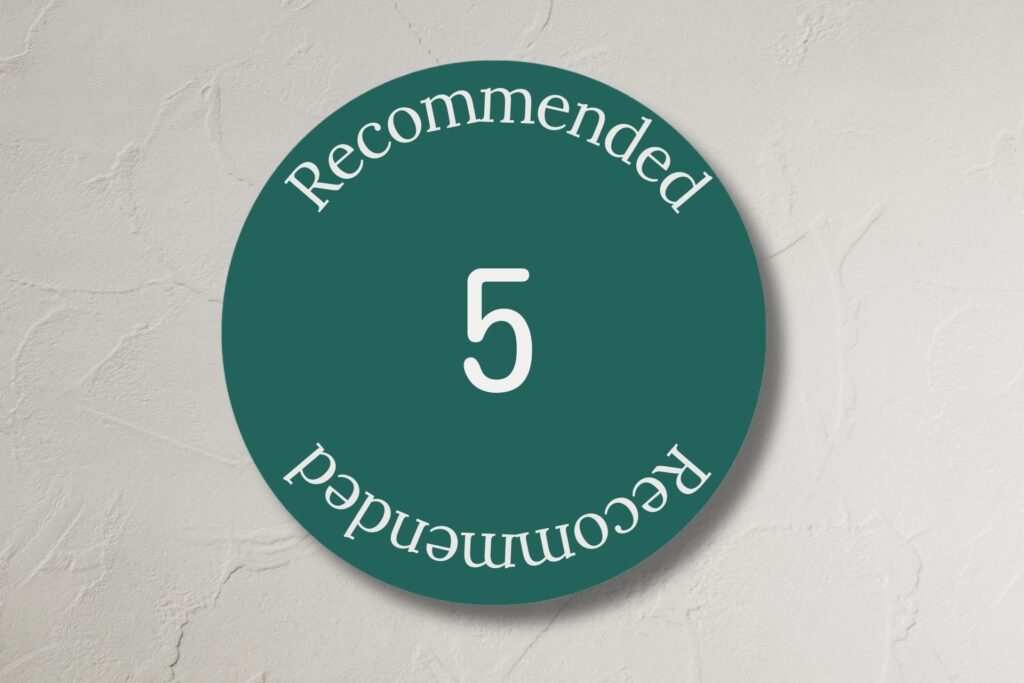 Recommended 5という文字