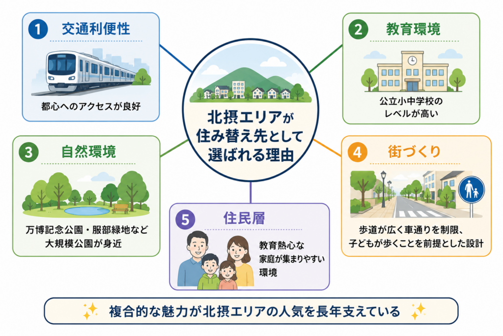 北摂エリアが住み替え先として選ばれる理由
